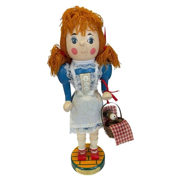 Vintage Kurt Adler Wizard of Oz Movie Wood Collectible Dorothy Toto Nutcracker - Picture 1 of 12